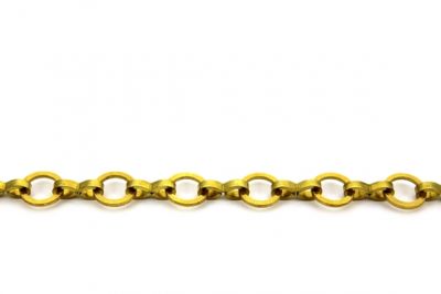 8 mm YUVARLAK BAĞLANTILI ZİNCİR, HAM PİRİNÇ - 2