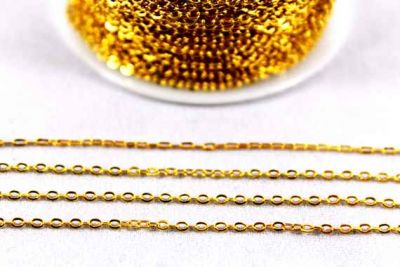 0.40 mm FREE SARI PİRİNÇ DÜZ ZİNCİR - 2