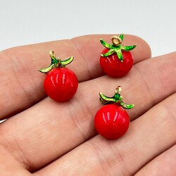 1 Adet, DOMATES DESENLİ ÜÇ BOYUTLU MİNELİ UÇ - ERTÜRK