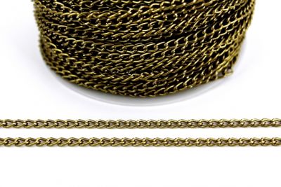 1 mm ANTİK SARI KAPLAMA ALÜMİNYUM ZİNCİR - 2
