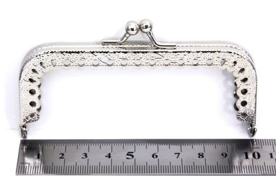 10 CM GENİŞ DELİKLİ ÇANTA VE CÜZDAN KULPU, NİKEL RENK, KOD-G10 - 2