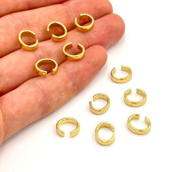 10 mm, ' C ' AÇIK HALKA, SARI KAPLAMA, DEMİR - ERTÜRK