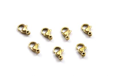 10 mm, ÇELİK PAPAĞAN KLİPS, GOLD RENK, 1. KALİTE KARARMAZ - 2