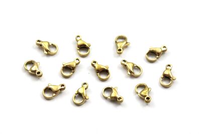 10 mm, ÇELİK PAPAĞAN KLİPS, GOLD RENK, 1. KALİTE KARARMAZ - 1
