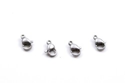 10 mm, ÇELİK PAPAĞAN KLİPS, GÜMÜŞ RENK, 1. KALİTE KARARMAZ - 2