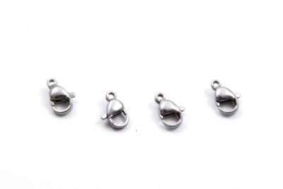 10 mm, ÇELİK PAPAĞAN KLİPS, GÜMÜŞ RENK, 1. KALİTE KARARMAZ - 2