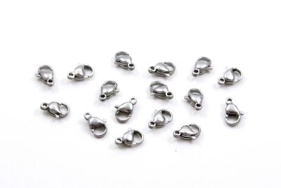 10 mm, ÇELİK PAPAĞAN KLİPS, GÜMÜŞ RENK, 1. KALİTE KARARMAZ - 1