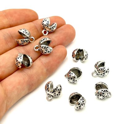 10 mm DÜĞÜM KAPAMA, ZAMAK DÖKÜM, BOYALI GÜMÜŞ KAPLAMA - 1