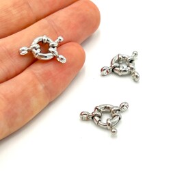 10 mm GEMİCİ DÜMEN KLİPS, RODYUM KAPLAMA - ERTÜRK