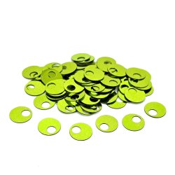 10 mm GENİŞ DELİK PLASTİK PUL PAYET, PATİK PULU, OYA PULU, NAKIŞ PULU, DÖKME PUL, AÇIK YEŞİL RENK - 1
