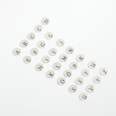 10 mm LAZER YAZI HARF RODYUM KAPLAMA ( KARARMAZ ) - 3