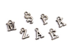 10 mm METAL TESBİH HARFLERİ, KOLYE BİLEKLİK HARFİ, TAKI HARFİ - ERTÜRK