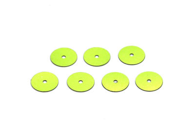 10 mm PLASTİK PUL PAYET, NAKIŞ PULU, DÖKME PUL, ORTADAN DELİK, AÇIK YEŞİL RENK - 2
