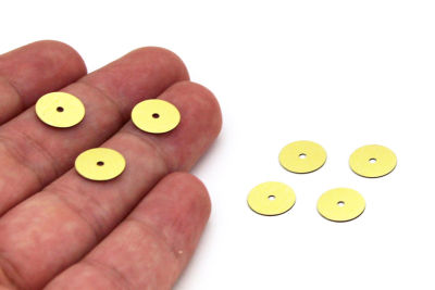 10 mm PLASTİK PUL PAYET, NAKIŞ PULU, DÖKME PUL, ORTADAN DELİK, ALTIN RENK - 3
