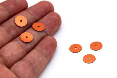 10 mm PLASTİK PUL PAYET, NAKIŞ PULU, DÖKME PUL, ORTADAN DELİK, BAKIR RENK - 3