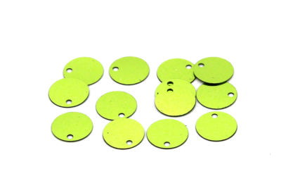10 mm PLASTİK PUL PAYET, NAKIŞ PULU, DÖKME PUL, YAN DELİK, AÇIK YEŞİL RENK - 2