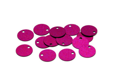 10 mm PLASTİK PUL PAYET, NAKIŞ PULU, DÖKME PUL, YAN DELİK, FUŞYA RENK - 2