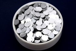 10 mm PLASTİK PUL PAYET, NAKIŞ PULU, DÖKME PUL, YAN DELİK, GÜMÜŞ RENK - ERTÜRK