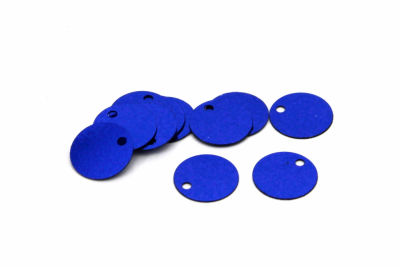 10 mm PLASTİK PUL PAYET, NAKIŞ PULU, DÖKME PUL, YAN DELİK, MAVİ RENK - 2