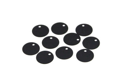 10 mm PLASTİK PUL PAYET, NAKIŞ PULU, DÖKME PUL, YAN DELİK, SİYAH RENK - 2