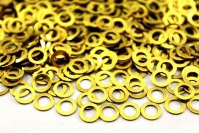 7 mm YUVARLAK DELİKSİZ PUL, HAM PİRİNÇ #297H - 2