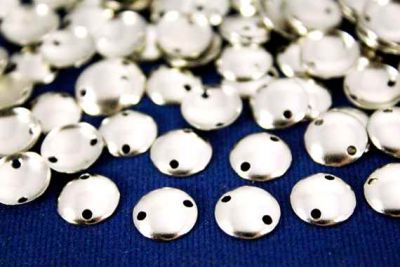 10 mm YUVARLAK İKİ DELİK BOMBELİ PUL, NİKEL KAPLAMA #98N - 2