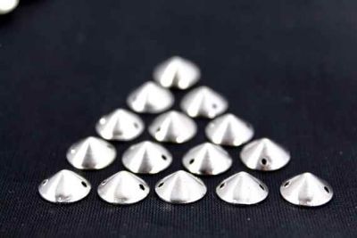 10 mm YUVARLAK İKİ DELİK BOMBELİ PUL, NİKEL KAPLAMA, PRİNÇ #731N - 2