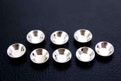 10 mm YUVARLAK İKİ DELİK BOMBELİ PUL, NİKEL KAPLAMA PİRİNÇ #769N - 2