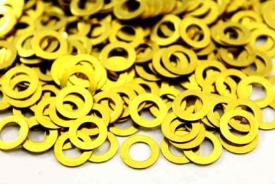 10 mm YUVARLAK DELİKSİZ PUL, HAM PİRİNÇ #296H - 2