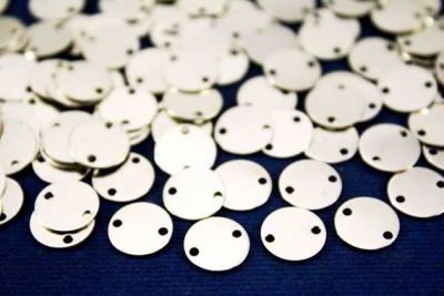 10 mm YUVARLAK İKİ DELİK PUL, NİKEL KAPLAMA #72N - 2