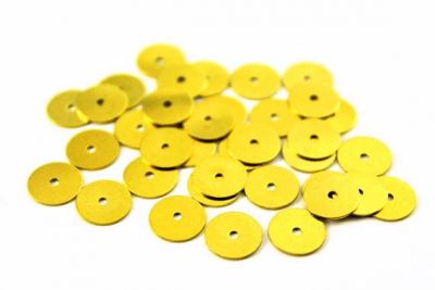 9 mm YUVARLAK ORTASI DELİK PUL, HAM PİRİNÇ #74H - 2
