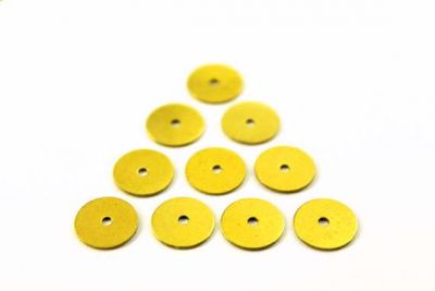9 mm YUVARLAK ORTASI DELİK PUL, HAM PİRİNÇ #74H - 3