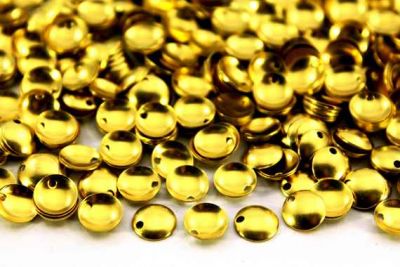 8 mm YUVARLAK PUL, HAM PİRİNÇ #100H-TEK-DELİK - 2