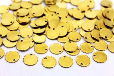 10 mm YUVARLAK TEK DELİK KALIN PUL, HAM PİRİNÇ #71H-KALIN - 2