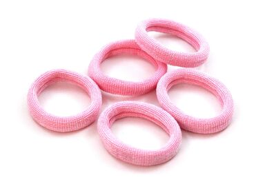 100 ADET - LASTİK TOKA PEMBE RENK - 3