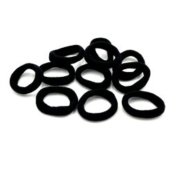 100 ADET - KÜÇÜK BOY LASTİK TOKA SİYAH RENK - ERTÜRK