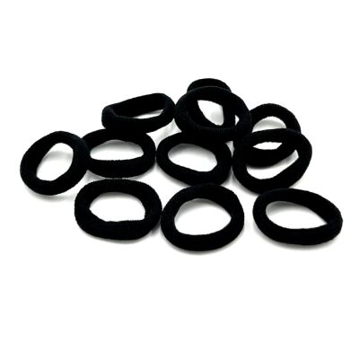 100 ADET - KÜÇÜK BOY LASTİK TOKA SİYAH RENK - 1