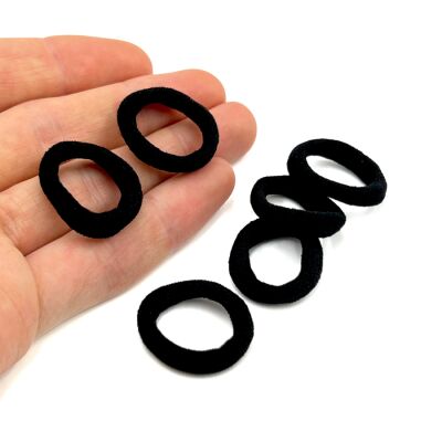 100 ADET - KÜÇÜK BOY LASTİK TOKA SİYAH RENK - 2