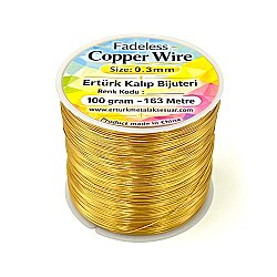 100 GR - BAKIR ÇİÇEK TELİ, KC - GOLD RENK - 2