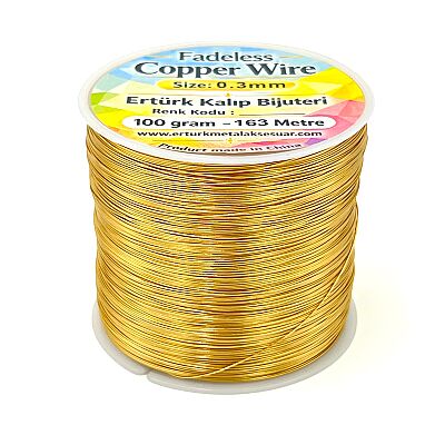 100 GR - BAKIR ÇİÇEK TELİ, KC - GOLD RENK - 1
