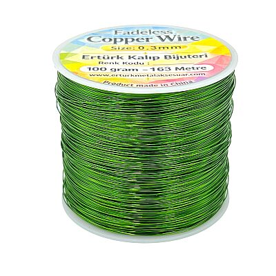 100 GR - BAKIR ÇİÇEK TELİ, YEŞİL RENK - 1