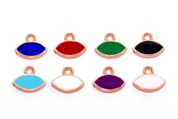10.5x13 mm, MİNELİ GÖZ DESENLİ TAKI APARATI, ROSE KAPLAMA, #M15R - ERTÜRK
