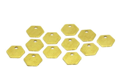 10x10 mm ALTIGEN DESENLİ PUL, HAM PİRİNÇ #990H - 2