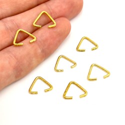 10x12 mm ANAHTARLIK BAĞLANTI ÜÇGENİ, SARI KAPLAMA, TEL KALINLIĞI 1.2 mm - ERTÜRK