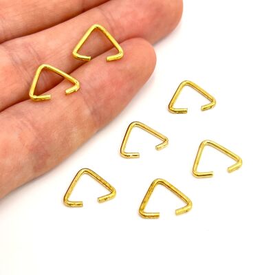 10x12 mm ANAHTARLIK BAĞLANTI ÜÇGENİ, SARI KAPLAMA, TEL KALINLIĞI 1.2 mm - 1