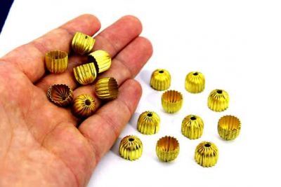 10x12 mm ÇİZGİLİ KAPSÜL, HAM PRİNÇ #322H - 2