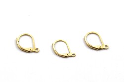 10x13 mm, ÇELİK KÜPE KANCASI, GOLD RENK, 1. KALİTE KARARMAZ - ERTÜRK