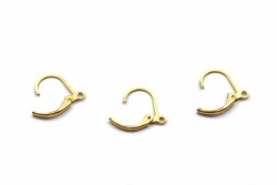 10x13 mm, ÇELİK KÜPE KANCASI, GOLD RENK, 1. KALİTE KARARMAZ - 2