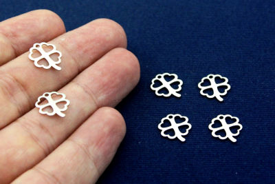 10x13 mm YONCA DESENLİ PUL, NİKEL KAPLAMALI PİRİNÇ #1295N - 2