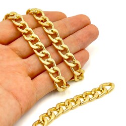 10x14 mm, ALÜMİNYUM ZİNCİR, SARI RENK, 1. KALİTE KARARMAZ, TEL KALINLIĞI 2.5 mm, AZ162SA - ERTÜRK